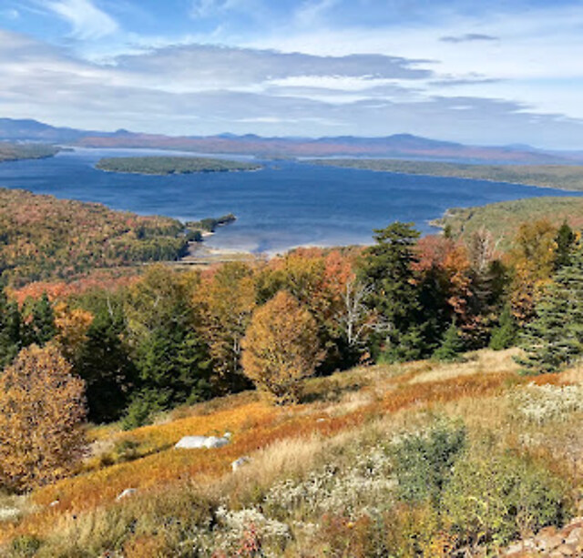 Fall foliage over Rangeley Lake, Maine